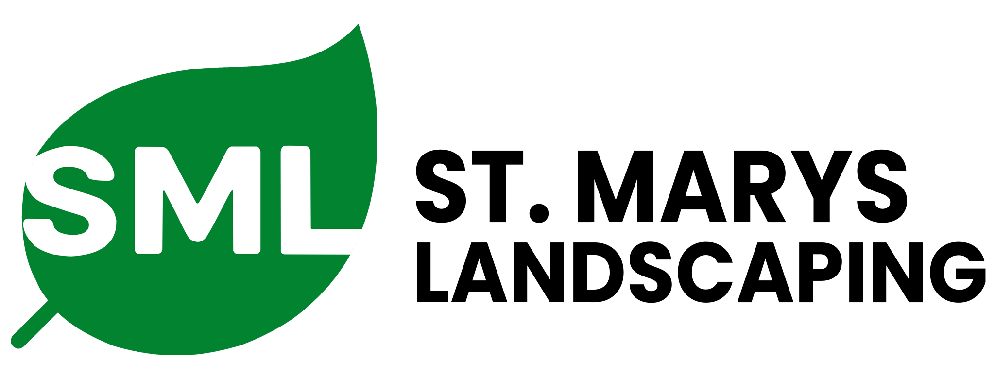 St. Marys Landscaping green logo with black text